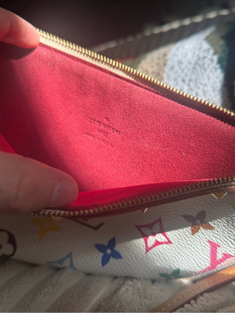 Louis Vuitton White Multicolore pochette Murakami - Picture 10 of 13